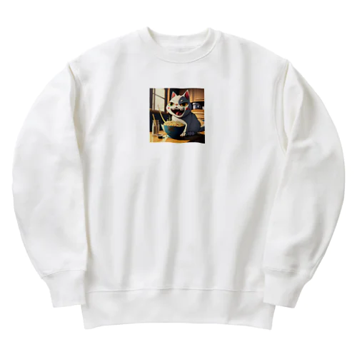 ラーメン大好き猫 Heavyweight Crew Neck Sweatshirt