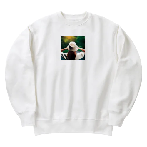 麦わら女子 Heavyweight Crew Neck Sweatshirt