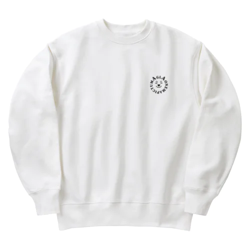 【SIBAロゴ】芝犬×Aglaonema（しばけん×アグラオネマ）B Heavyweight Crew Neck Sweatshirt