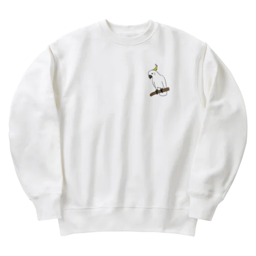 白い怪獣　キバタン Heavyweight Crew Neck Sweatshirt