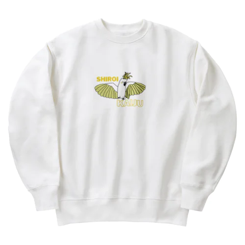 白い怪獣　キバタン Heavyweight Crew Neck Sweatshirt