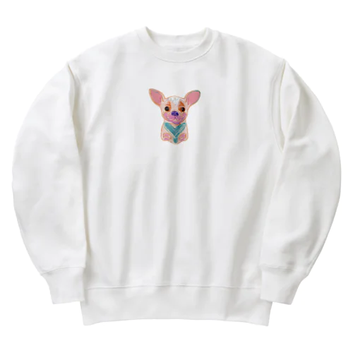 恋におちたチワワの物語 Heavyweight Crew Neck Sweatshirt