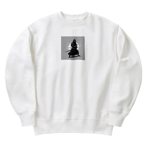 忍者のイラストグッズ Heavyweight Crew Neck Sweatshirt