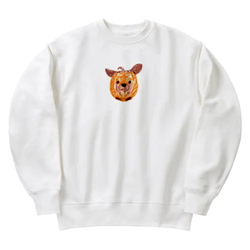 カボチャの宝探し：チワワの大冒険 Heavyweight Crew Neck Sweatshirt