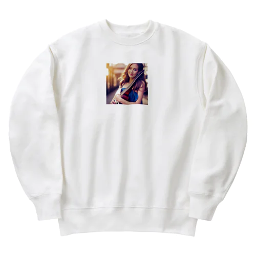 女性の微笑み Heavyweight Crew Neck Sweatshirt