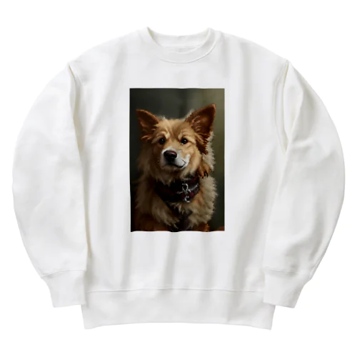 ドット犬 グッズ Heavyweight Crew Neck Sweatshirt