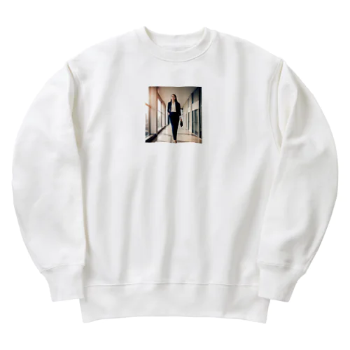 アクティブウーマン Heavyweight Crew Neck Sweatshirt