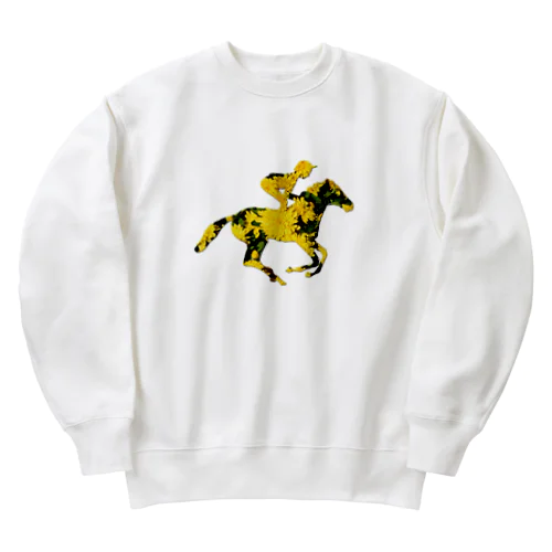 うま　Helianthus annuus Heavyweight Crew Neck Sweatshirt