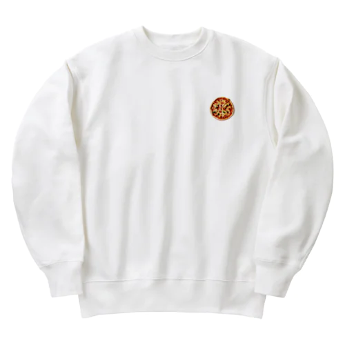 ワンポイント ピザ Heavyweight Crew Neck Sweatshirt