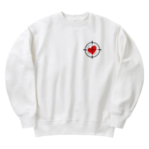 狙われているハート Heavyweight Crew Neck Sweatshirt