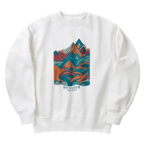 【BLUE NORTH】ボルダーデザイン5 Heavyweight Crew Neck Sweatshirt