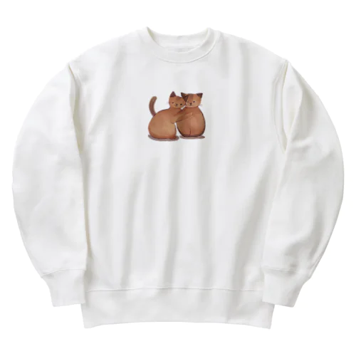 仲良い兄弟猫 Heavyweight Crew Neck Sweatshirt