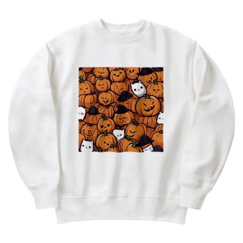 ハロウィン　かぼちゃグッズ Heavyweight Crew Neck Sweatshirt