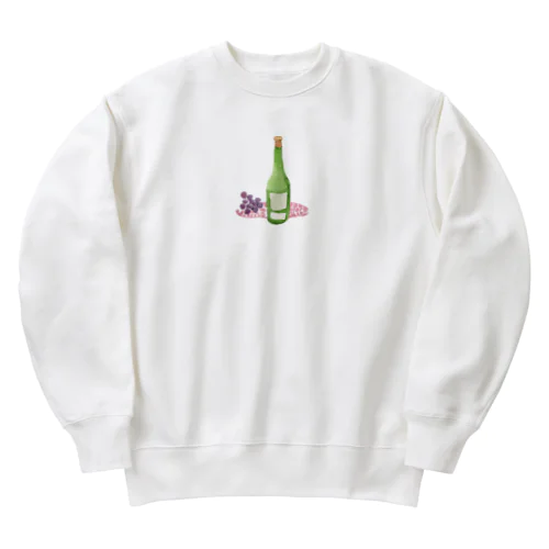 シンプルワインボトル Heavyweight Crew Neck Sweatshirt