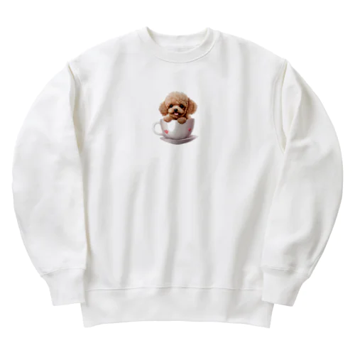 ちっちゃいプードル Heavyweight Crew Neck Sweatshirt