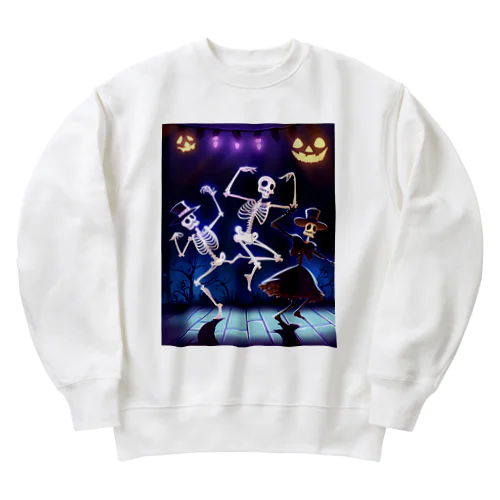 ハロウィンスケルトンダンス01 Heavyweight Crew Neck Sweatshirt