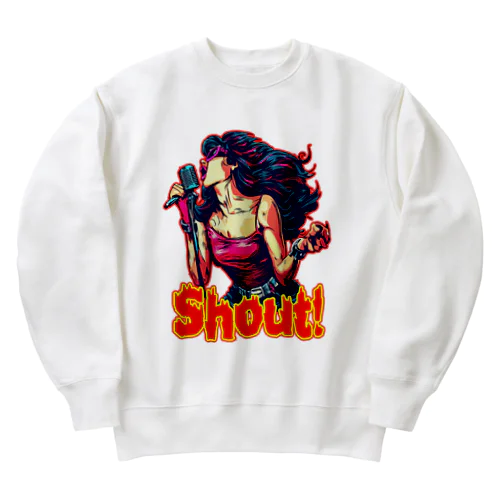 SHOUT!　【ROCK歌手】シャウト！ Heavyweight Crew Neck Sweatshirt