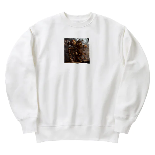 スチームパンクのロボット工場 Heavyweight Crew Neck Sweatshirt