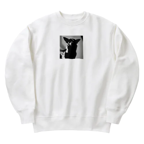 モノクローム・カノン：チワワのスタイル Heavyweight Crew Neck Sweatshirt