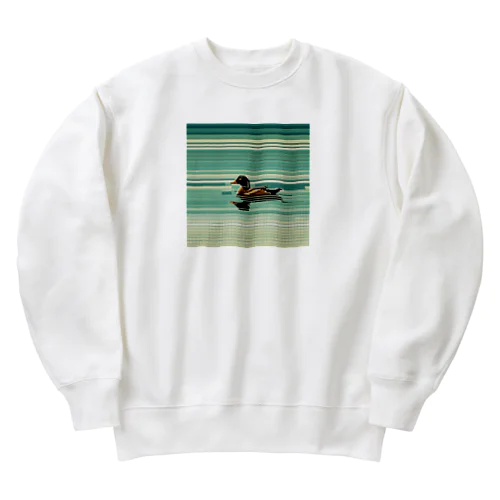 ドット絵のアヒル Heavyweight Crew Neck Sweatshirt