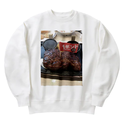 1ポンドステーキ Heavyweight Crew Neck Sweatshirt