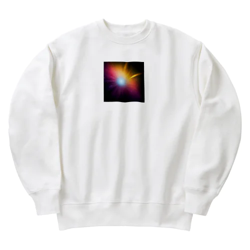 宇宙に漂う青白い光 Heavyweight Crew Neck Sweatshirt