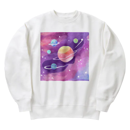 宇宙のパワーを感じて Heavyweight Crew Neck Sweatshirt