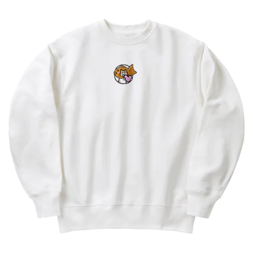 たい焼き猫(ハート) Heavyweight Crew Neck Sweatshirt