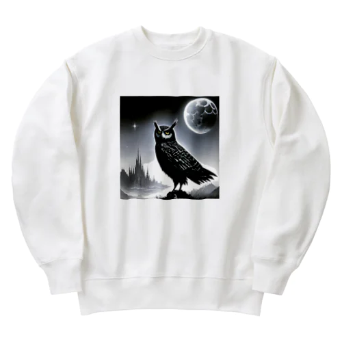 夜の月 Heavyweight Crew Neck Sweatshirt