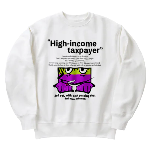 smoke girl Heavyweight Crew Neck Sweatshirt