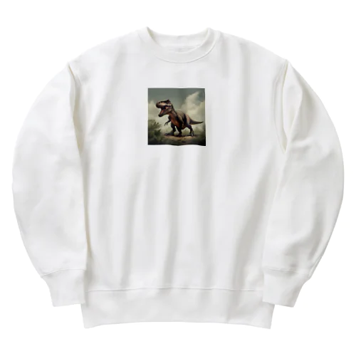 迫力ある恐竜 Heavyweight Crew Neck Sweatshirt