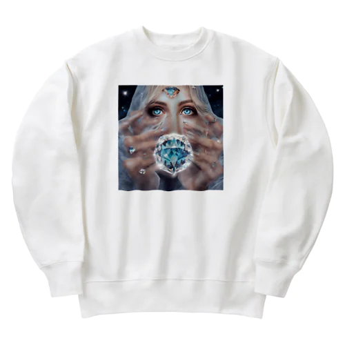 ダイヤモンド女性と神秘 Heavyweight Crew Neck Sweatshirt