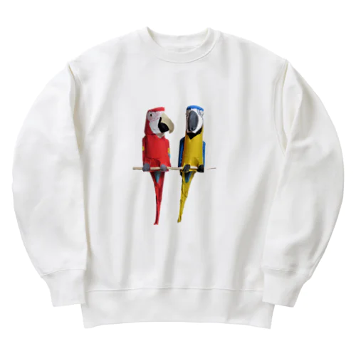 紙コップのコンゴウインコ Heavyweight Crew Neck Sweatshirt