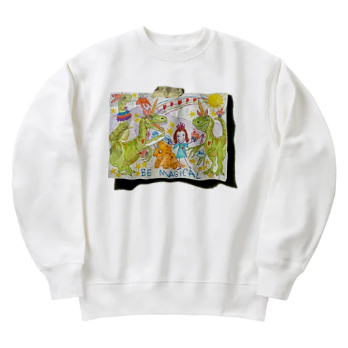 恐竜と女の子　BE MAGICAL Heavyweight Crew Neck Sweatshirt