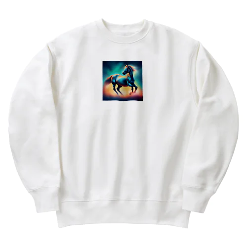 幻想的な馬 Heavyweight Crew Neck Sweatshirt