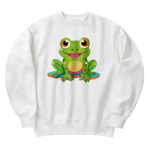 かわいいカエル Heavyweight Crew Neck Sweatshirt