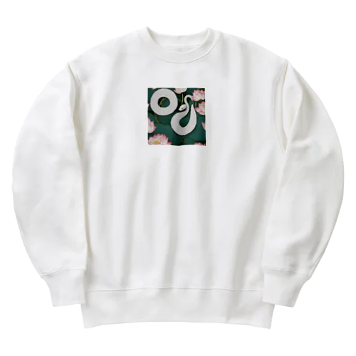 【金運上昇】幸運の白蛇 Heavyweight Crew Neck Sweatshirt