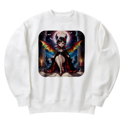 妖精のハロウィンフェス（吸血鬼） Heavyweight Crew Neck Sweatshirt