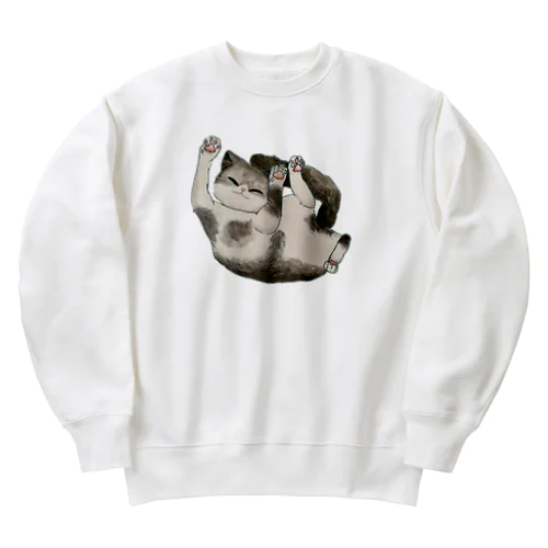 同じネコなら楽しむニャンニャン Heavyweight Crew Neck Sweatshirt