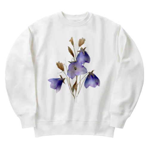 キキョウ Chinese bellflower Heavyweight Crew Neck Sweatshirt