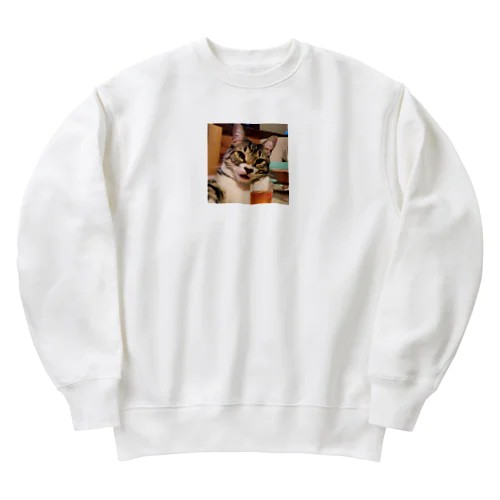 猫猫　泥酔 Heavyweight Crew Neck Sweatshirt