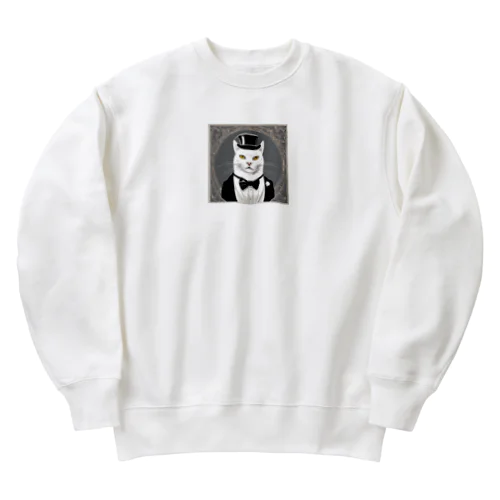 白猫　紳士 Heavyweight Crew Neck Sweatshirt