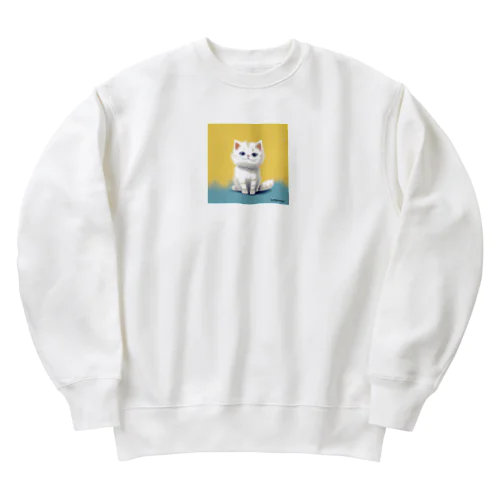 三つ子ネコのレモ Heavyweight Crew Neck Sweatshirt