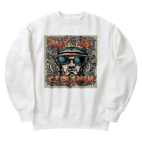 ファンクおじさんのイラストグッズ Heavyweight Crew Neck Sweatshirt