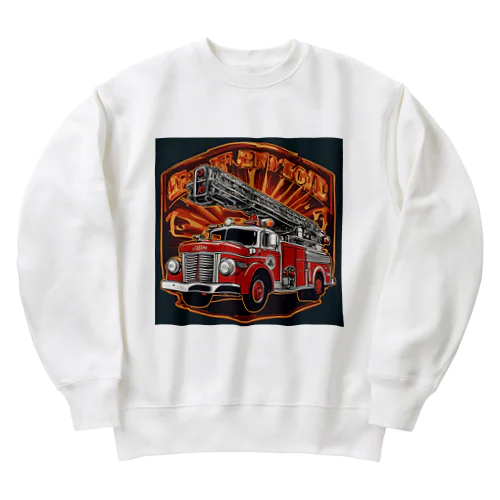 レトロはしご車 Heavyweight Crew Neck Sweatshirt