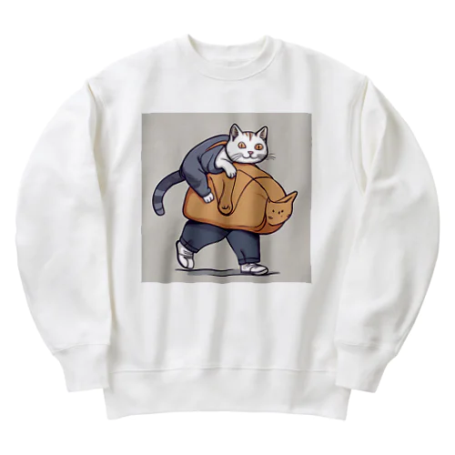 不思議猫 Heavyweight Crew Neck Sweatshirt