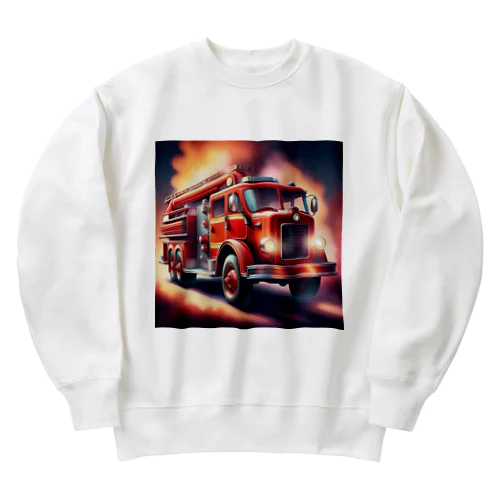 レトロタンク消防車　 Heavyweight Crew Neck Sweatshirt