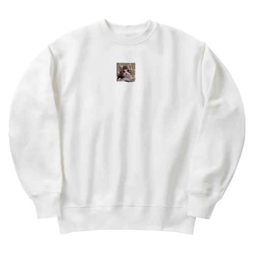 可愛い猫ちゃん Heavyweight Crew Neck Sweatshirt