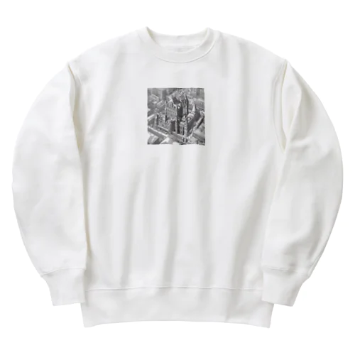 有名な観光スポットイメージ画像：ケベックシティ（カナダ、ケベック州） Heavyweight Crew Neck Sweatshirt