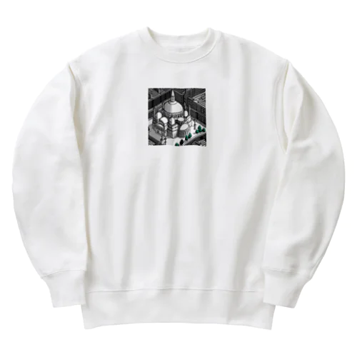 有名な観光スポットイメージ画像：イスタンブールのアヤソフィア（トルコ） Heavyweight Crew Neck Sweatshirt